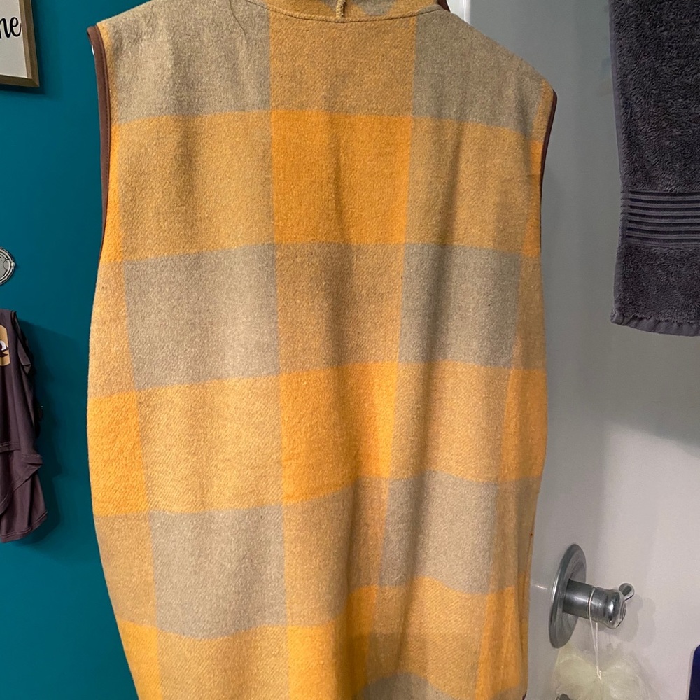 Brown/yellow vest